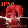 Red Tongue Delay Ring - 10 Vibrations & IPX6 Waterproof