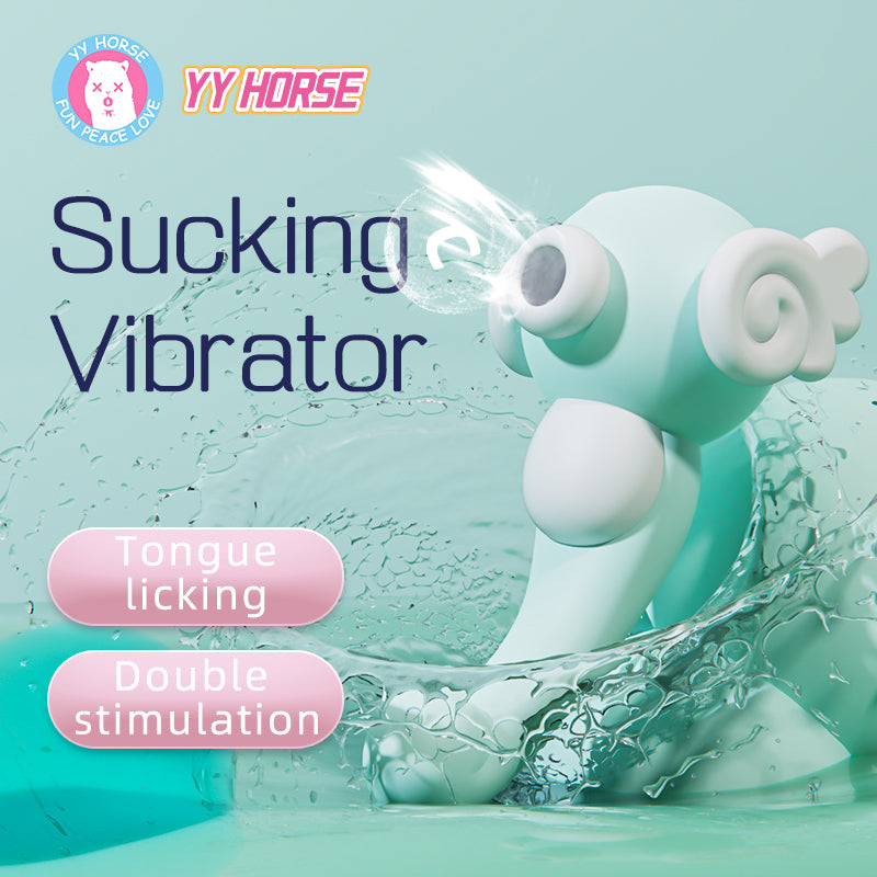 Cute Seahorse Sucking Vibrator by YY HORSE  |  Licking, Double Stimulation & Quiet Operation
