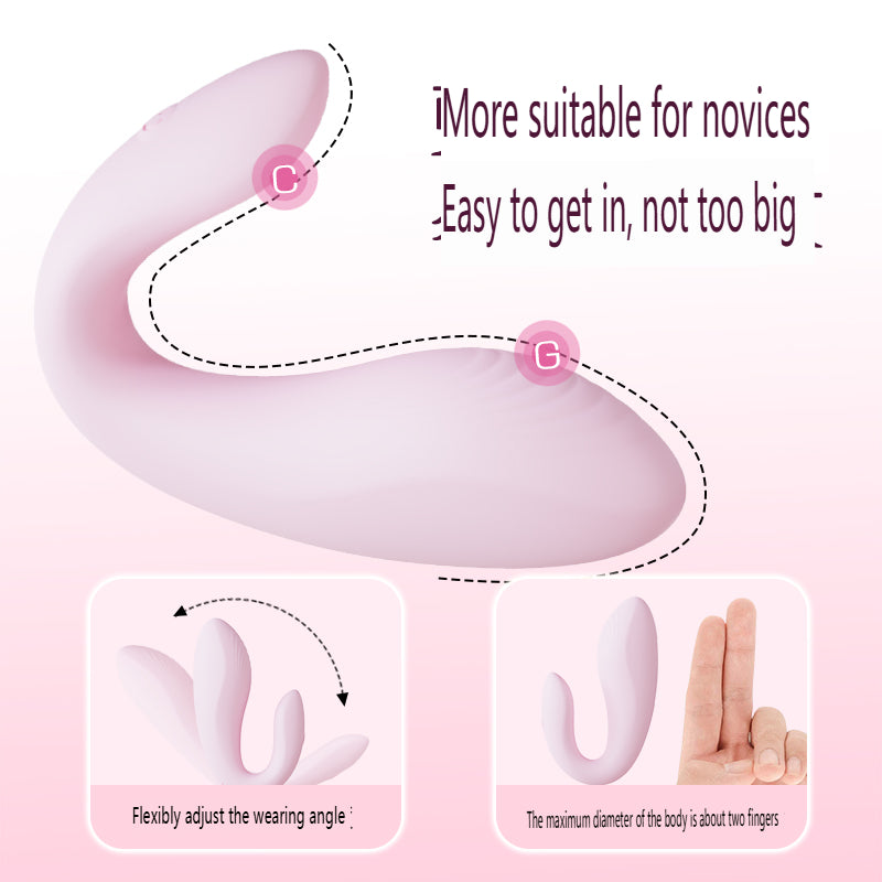 YY HORSE Peach Whale Wearable Vibrator - 9 Vibration Modes & Remote Control