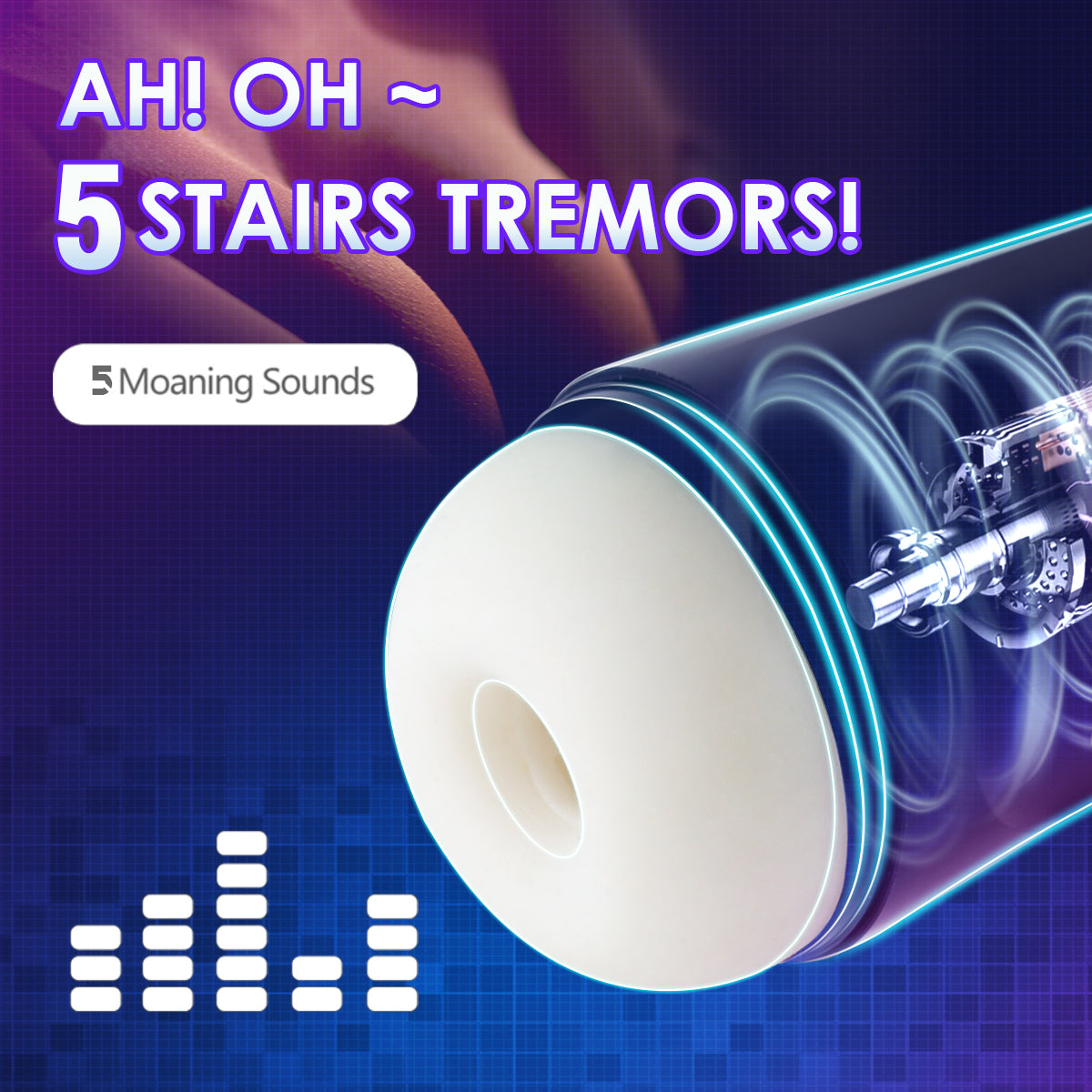 Vibration masturbator- without lube - 5 Vibration Modes & Suction Tech