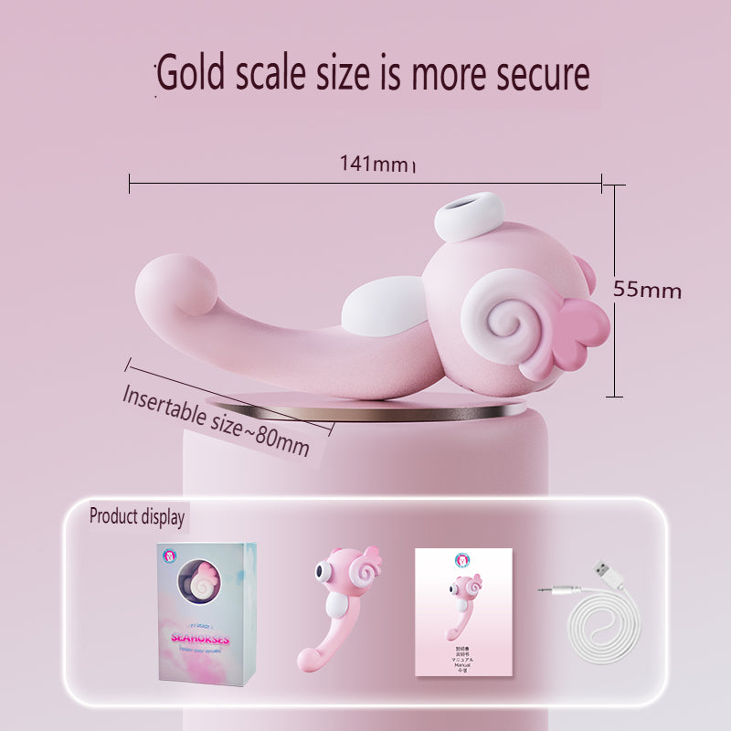 Cute Seahorse Sucking Vibrator by YY HORSE  |  Licking, Double Stimulation & Quiet Operation