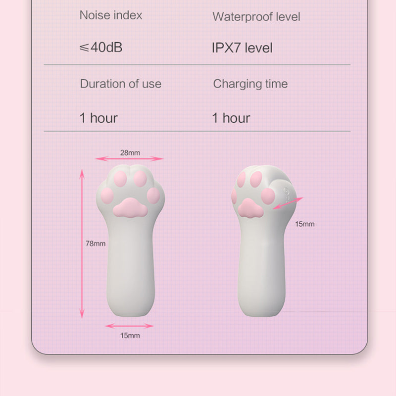Cat - Pad Vibrator: Cute Claw Design, 10 Vibration Modes