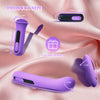 Funkydash 10-Mode Vibrator Set for Women or Couples |Includes G Spot, Clitoral & Flared Tickler with Removable Bullet | USB Rechargeable Silicone Collection | Purple