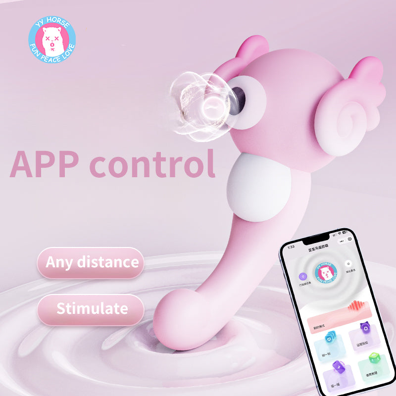 Cute Seahorse Sucking Vibrator by YY HORSE  |  Licking, Double Stimulation & Quiet Operation