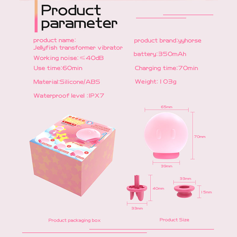 Jellyfish transformer vibrator Dual Pleasure Sucker