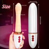 White Automatic Thrusting Machine - 10 Vibration & 5 Telescopic Modes with Magnetic Charging