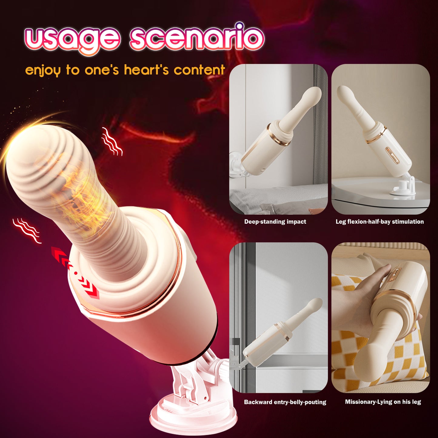 Telescopic cannon machine - 7 Vibration Modes & Heating Function