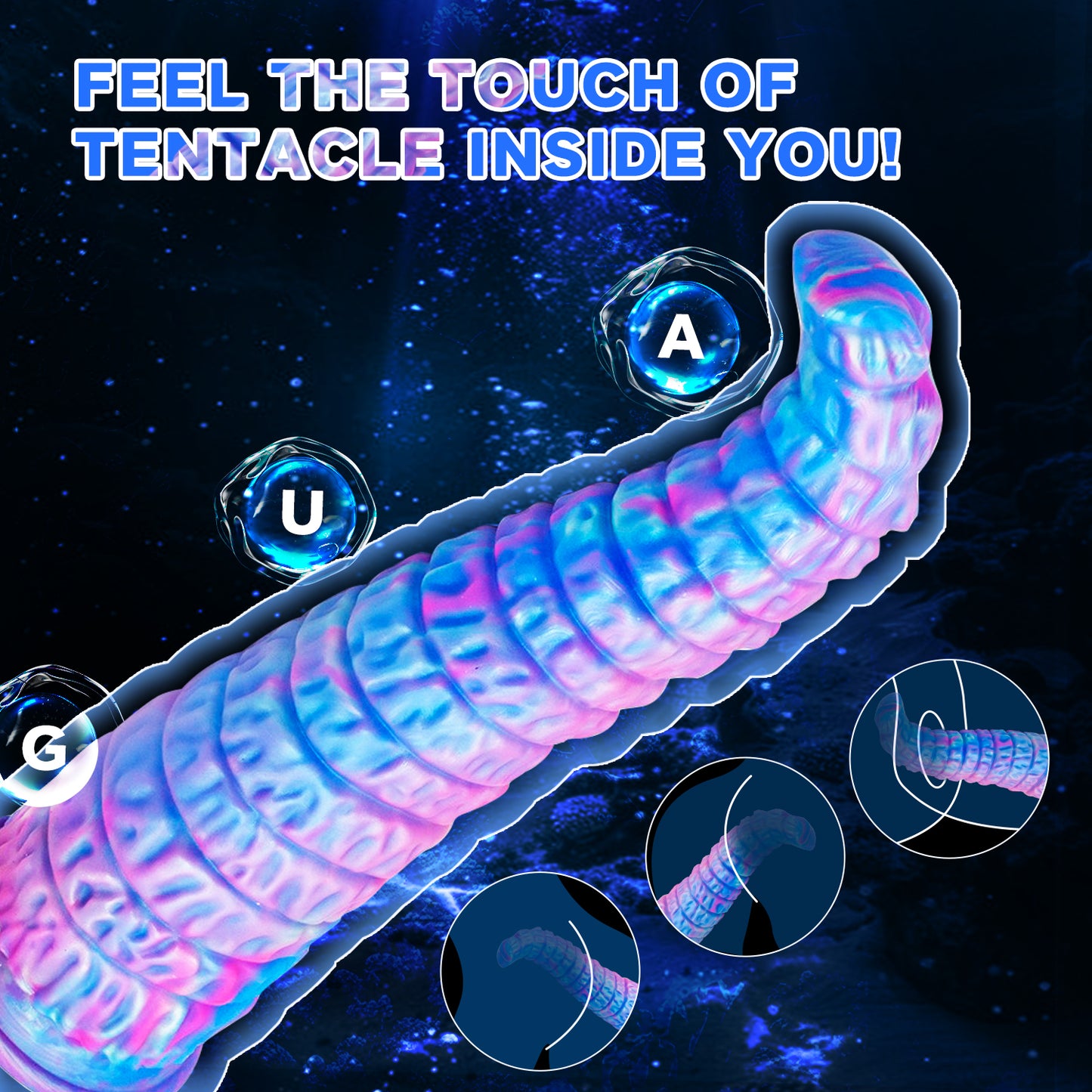 Fantasy Tentacle Dildo - Soft Silicone with Suction Cup