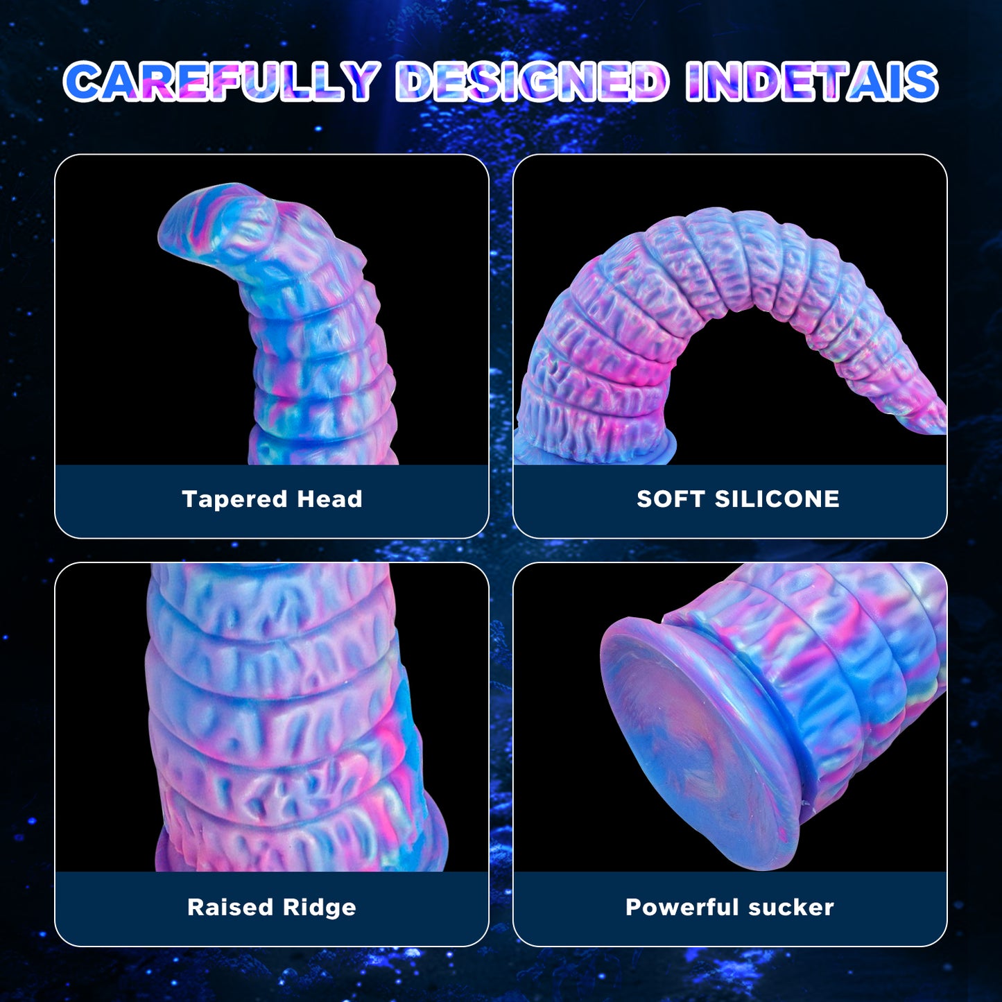 Fantasy Tentacle Dildo - Soft Silicone with Suction Cup